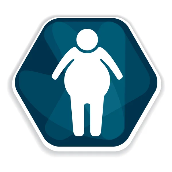 Icona blu sovrappeso — Vettoriale Stock