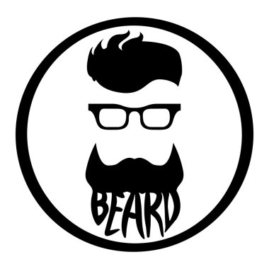 Sakal logo şablonu tek renkli