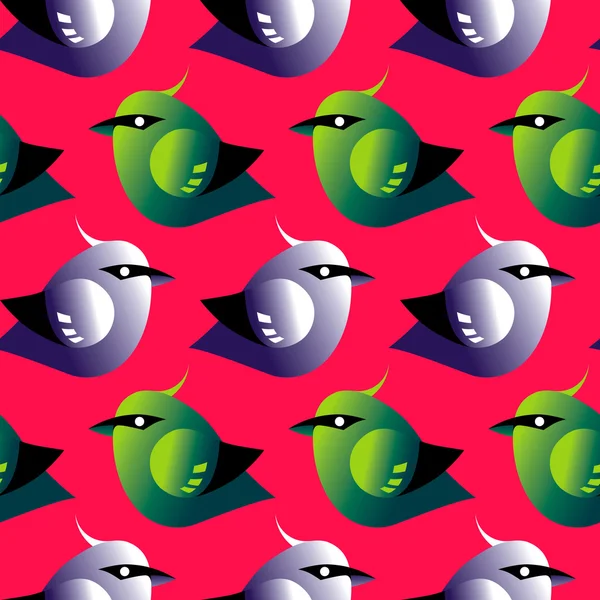 Vogel naadloze patroon — Stockvector