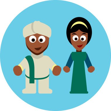 Geleneksel kostümleri Icon - Afrika ve Hindistan