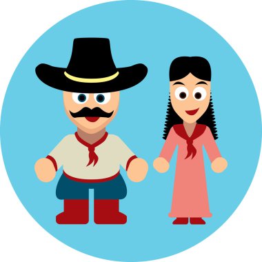 Geleneksel kostümleri Icon - Arjantin ve Güney Amerika