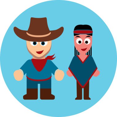 Geleneksel kostümleri Icon - ABD, Amerika, Kızılderililer