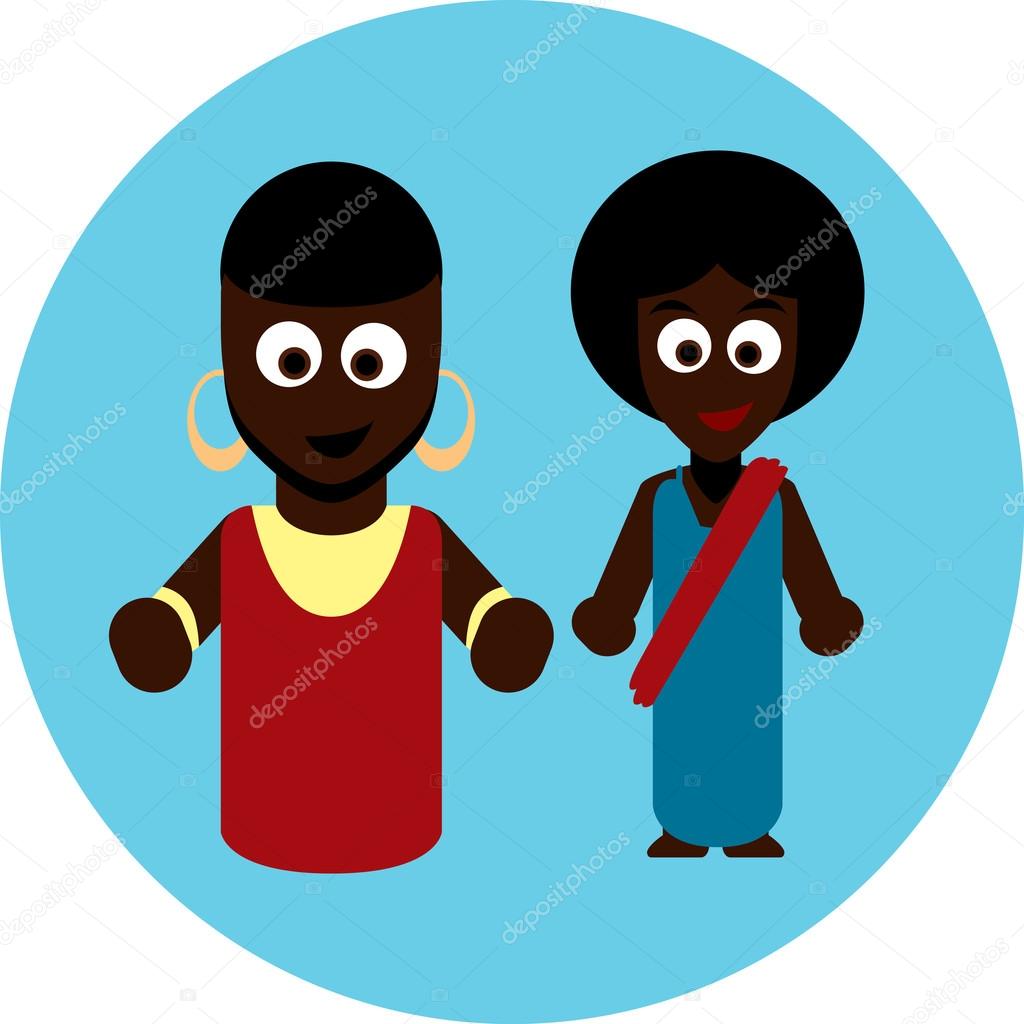 Traditional costumes icon - Africa