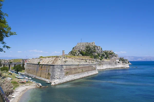 Corfu island. Greece. The old Venetian castle of Corfu town. — Stock Photo, Image