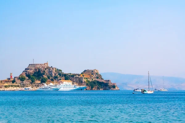 Vista de la antigua fortaleza de la isla de Corfú Grecia —  Fotos de Stock