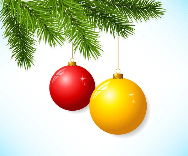 Branch with christmas ball Royalty Free Stock Vectors