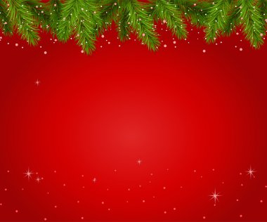 Christmas kırmızı arka plan ile şube