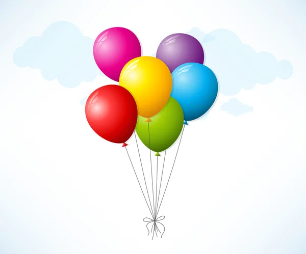 Globos voladores — Vector de stock