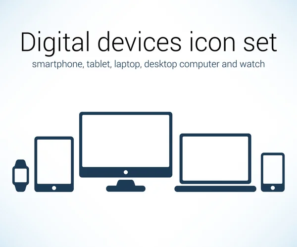 Digital devices icon set — Stock Vector