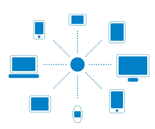 Icon set of screen devices — Stock Vector