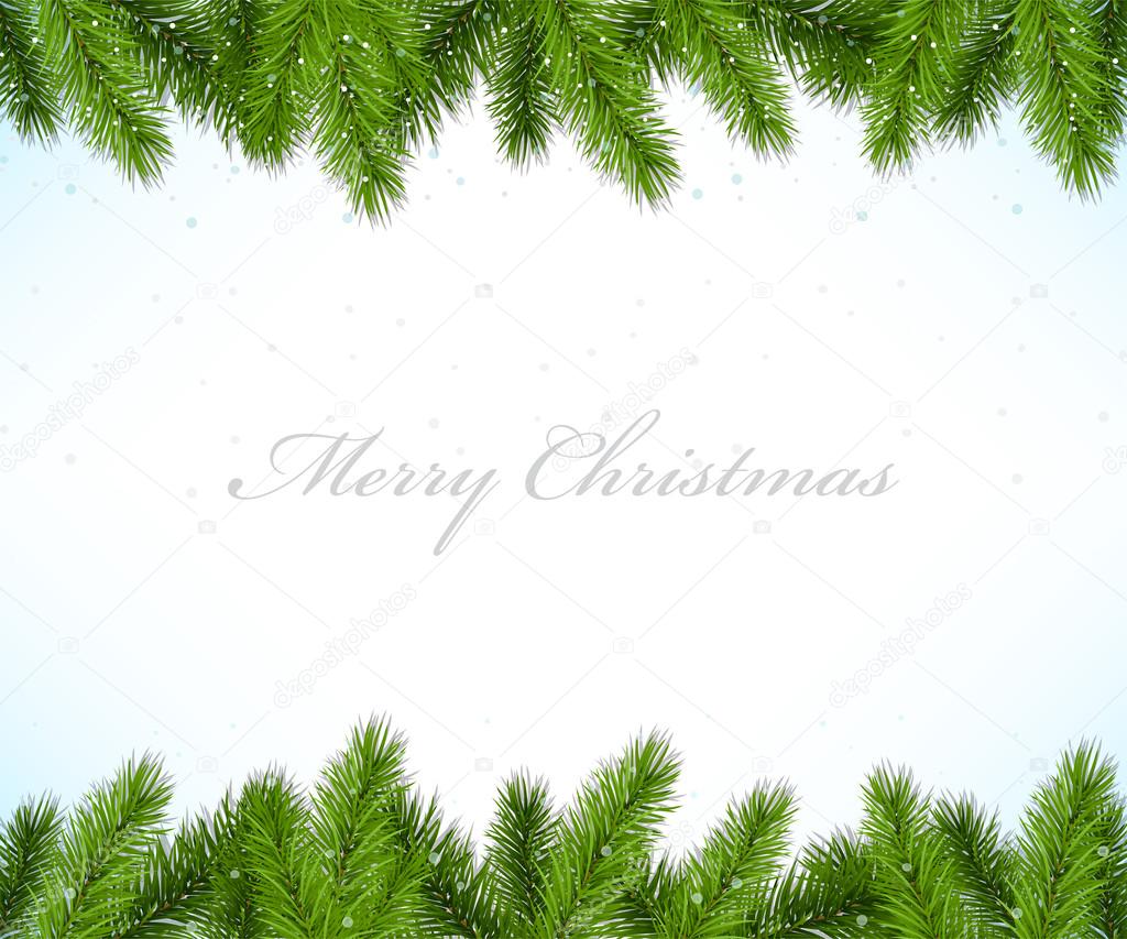 Christmas framework with fir tree