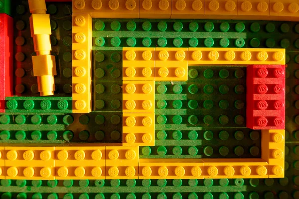 Valencia Spanien Flachbau Auf Basis Von Legosteinen — Stockfoto