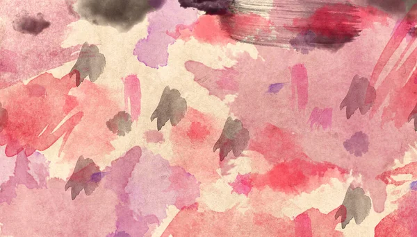 Delicate feminine background with watercolor brush strokes of pink tones