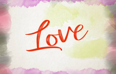 Resimlerde suluboya fırça darbelerinin arka planında 