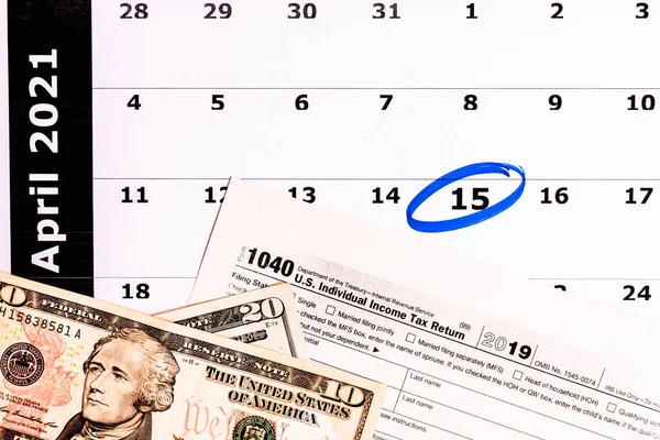 Last day to file taxes through Form 1040 is April.