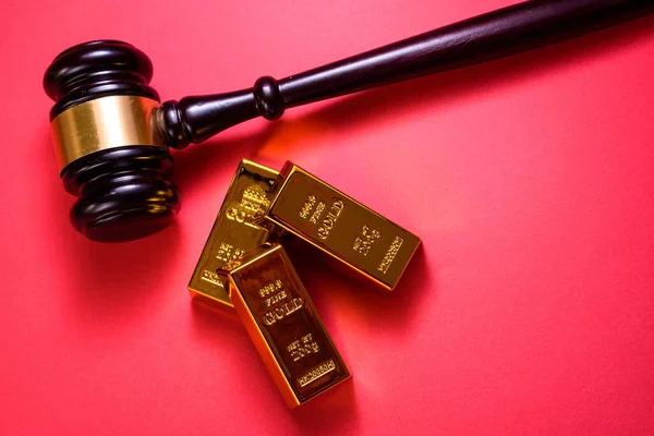 Detenção Ouro Para Proteger Contra Inflação Monitorada Pelos Tribunais — Fotografia de Stock