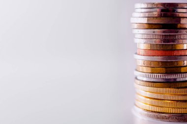 Mikro ekonomi kavramına sahip arka plan, az para birimleriyle küresel ekonomik kriz karşısında parasal ayarlamalar, kopyalama alanı.