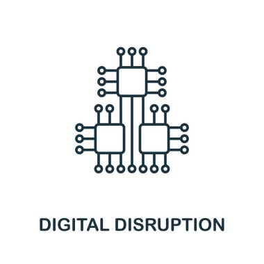 Dijital Kırılma Çizgisi simgesi. Ana Hattı Dijital Bozma simgesi ögesi