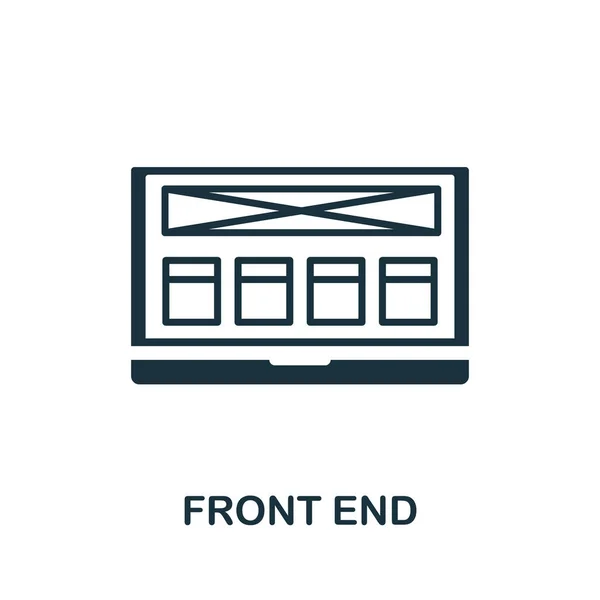 Frontend-Symbol. Einfaches Element aus der Sammlung der Website-Entwicklung. Gefülltes Frontend-Symbol für Vorlagen, Infografiken und mehr — Stockvektor