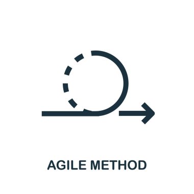 Çevik Yöntem simgesi. Şablonlar, bilgi grafikleri ve daha fazlası için yaratıcı öge imzası Agile Yöntem simgesi