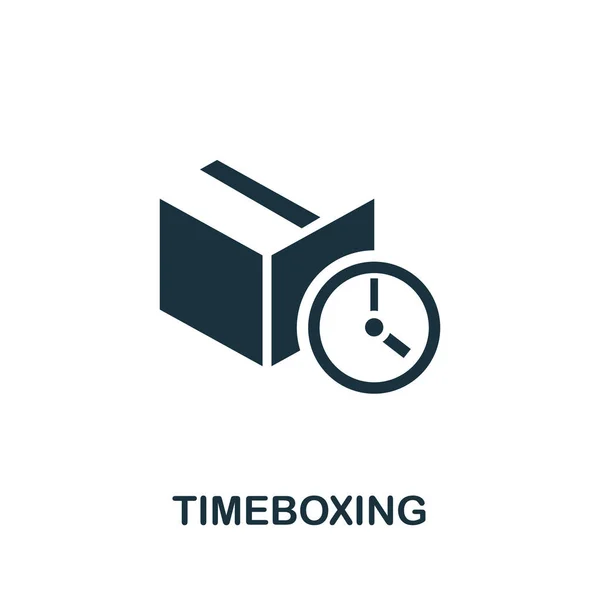 Icono Timeboxing Signo Elemento Creativo Colección Métodos Ágiles Icono Timeboxing — Archivo Imágenes Vectoriales