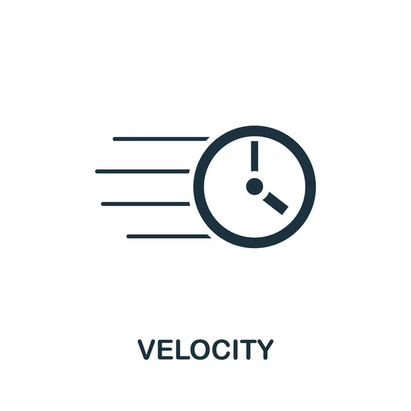 Ikona Rychlosti Znamení Kreativního Prvku Sbírky Agilních Metod Ikona Monochromatické — Stockový vektor