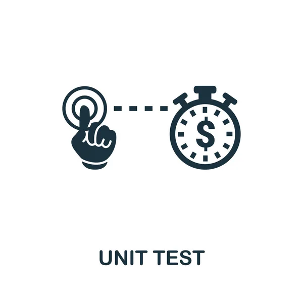 Ikona Jednostki Test Kreatywny Znak Elementu Kolekcji Zwinnych Metod Jednostki — Wektor stockowy