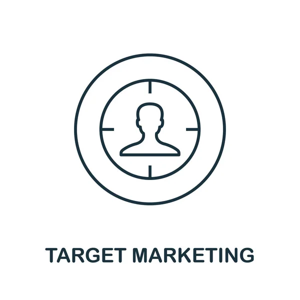 Célpont Marketing Ikon Egyszerű Vonalelem Affiliate Marketing Gyűjteményből Thin Target — Stock Vector