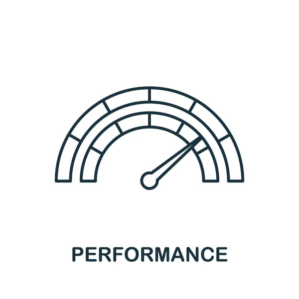 Ícone Desempenho Elemento Linha Simples Coleção Auditoria Ícone Desempenho Preenchido — Vetor de Stock