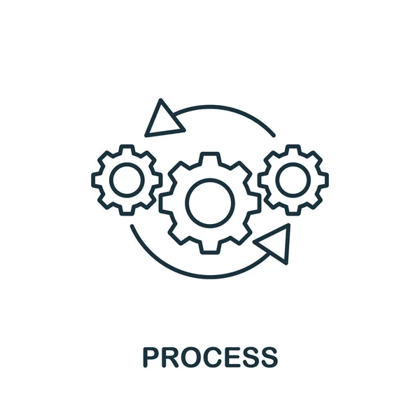 Prozess Symbol Einfaches Zeilenelement Aus Der Audit Sammlung Gefülltes Prozess — Stockvektor