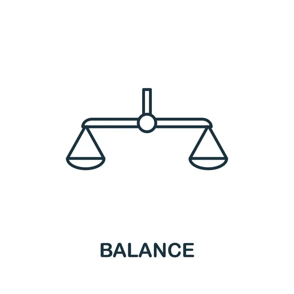 Значок Баланса Простой Элемент Строки Сбора Аудитов Reilled Balance Icon — стоковый вектор