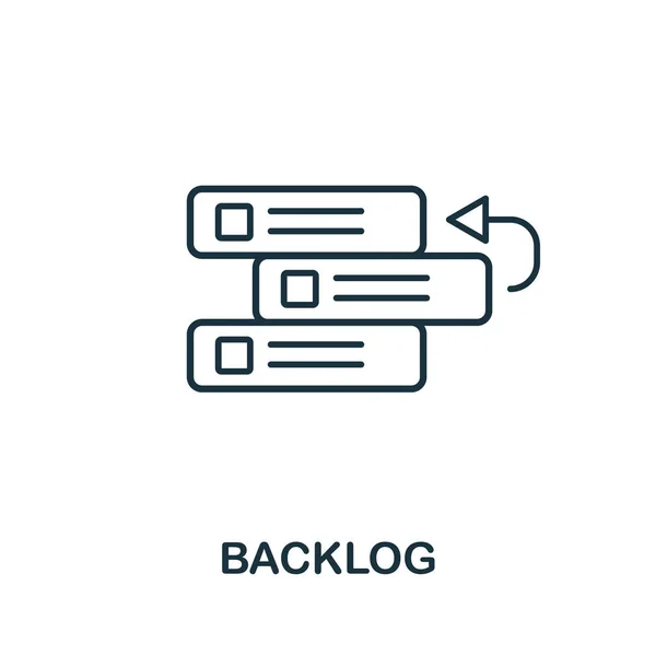 Relog Icon Простой Линейный Элемент Гибкой Коллекции Заполненная Иконка Бэклог — стоковый вектор