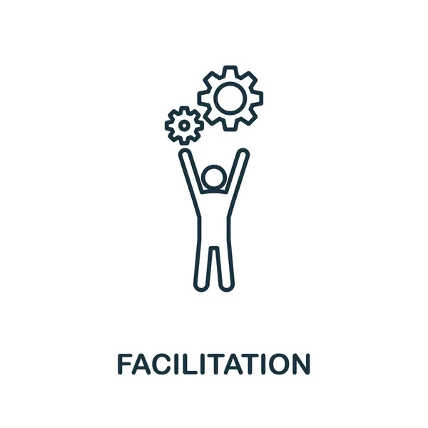 Facilitatie Icoon Eenvoudig Lijnelement Uit Agile Collectie Gevulde Facilitatie Pictogram — Stockvector