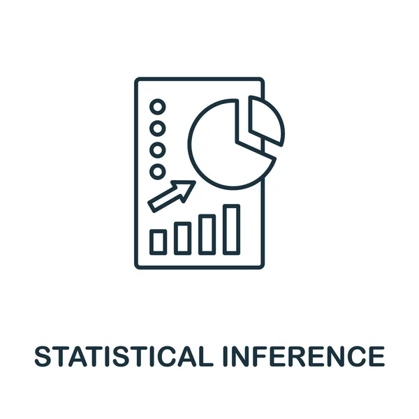 Ikona Statistické Inference Jednoduchý Prvek Obchodního Zpravodajství Vyplněná Ikona Statistického — Stockový vektor