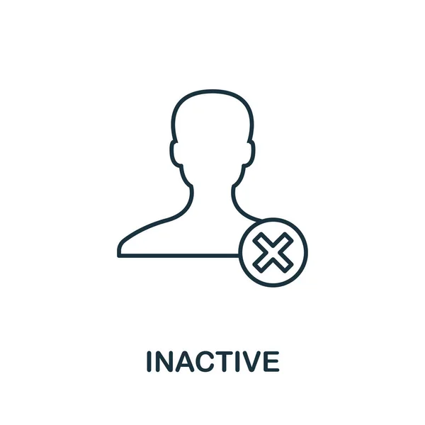 Inaktives Symbol Einfaches Zeilenelement Aus Der Community Management Sammlung Gefülltes — Stockvektor