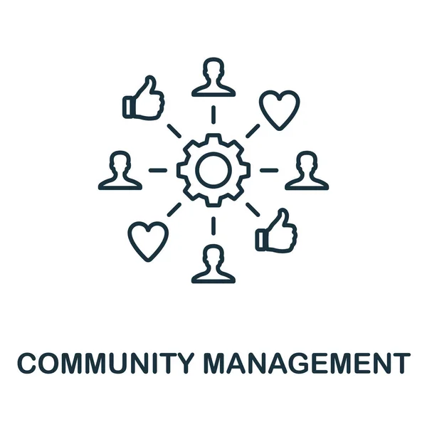 Community Management icon. Creative element sign Community Management icon for templates, infographics and more