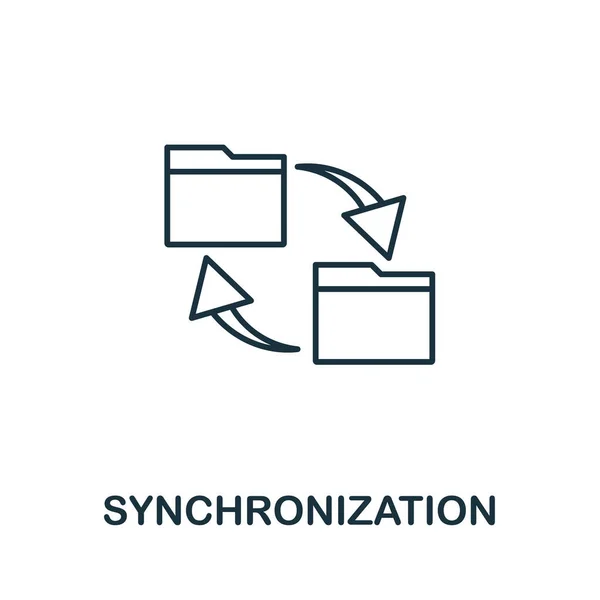 Synchronization Icon Simple Line Element Gdpr Collection Filled Synchronization Icon — 스톡 벡터