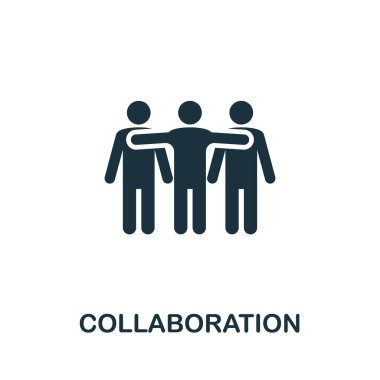 İşbirliği simgesi. İş idaresi koleksiyonundan yaratıcı bir unsur. Web tasarımı, uygulamalar ve yazılım için Basit İşbirliği simgesi.