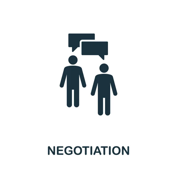 Icono Negociación Elemento Creativo Colección Administración Empresas Icono Negociación Simple — Vector de stock