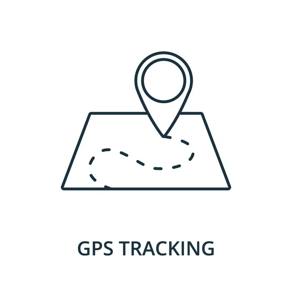 Значок Gps Tracking Простой Элемент Строки Коллекции Навигации Заполненные Gps — стоковый вектор