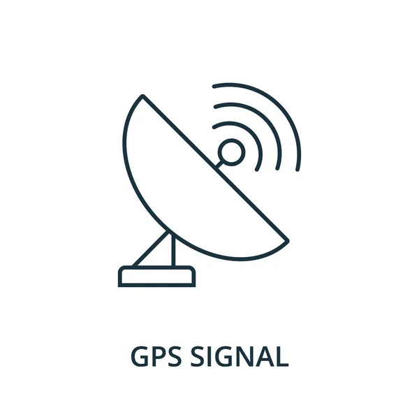 Gps Jel Ikon Egyszerű Vonalelem Navigációs Gyűjteményből Kitöltött Gps Jel — Stock Vector