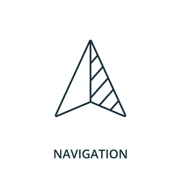 Navigatie Icoon Eenvoudige Lijn Element Uit Navigatie Collectie Gevuld Navigatiepictogram — Stockvector