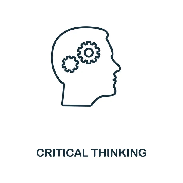 Ikone Kritischen Denkens Einfaches Linienelement Aus Der Persönlichkeitskollektion Gefülltes Critical — Stockvektor
