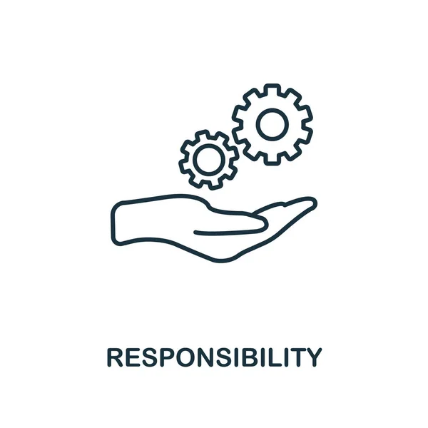 Symbol Der Verantwortung Einfaches Linienelement Aus Der Persönlichkeitskollektion Gefülltes Verantwortungssymbol — Stockvektor