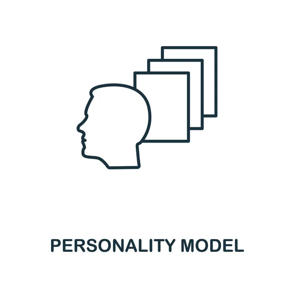 Personlighetsmodell Ikonen Enkelt Linjeelement Från Personlighetsinsamling Fylld Personlighetsmodell Ikon För — Stock vektor