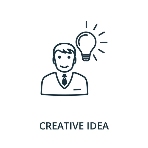 Creative Idea Ikone Einfaches Zeilenelement Aus Der Reputationsmanagement Sammlung Gefülltes — Stockvektor