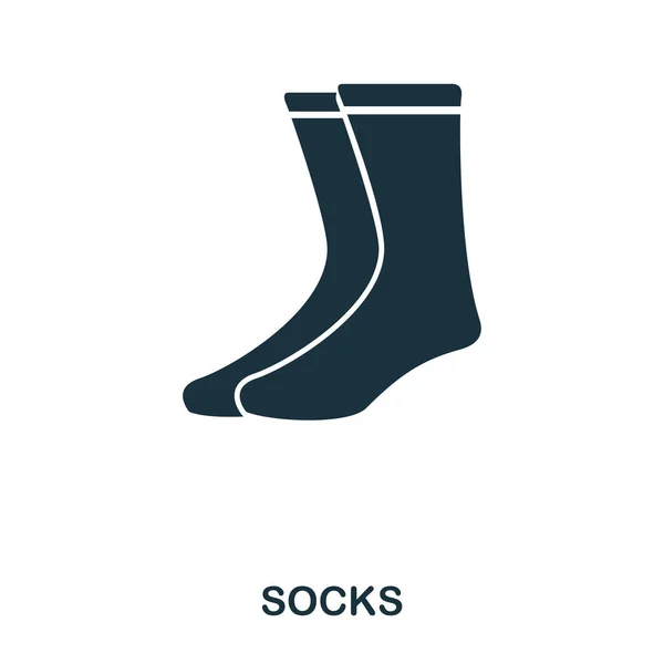 袜子图标 平面风格的图标设计 袜子图标的说明 象形文字在白色上孤立 可用于网页设计 印刷品 — 图库矢量图片