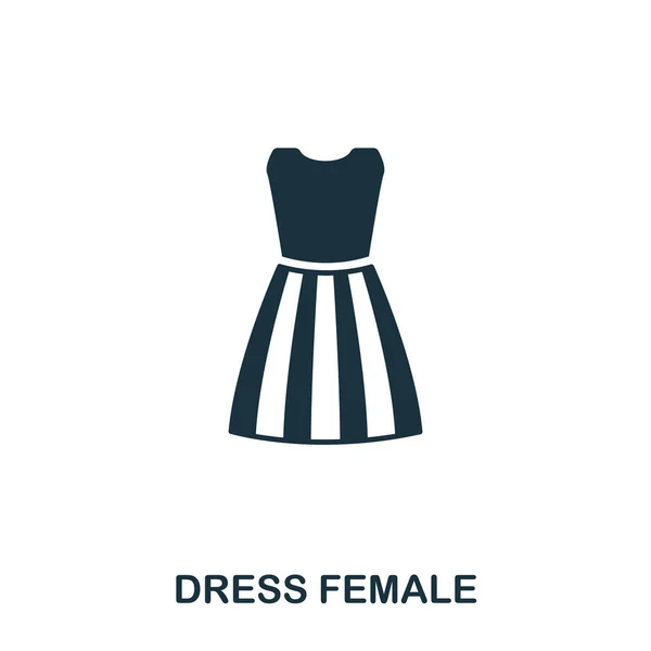 Robe Icône Féminine Design Icône Style Plat Assurance Chômage Illustration — Image vectorielle