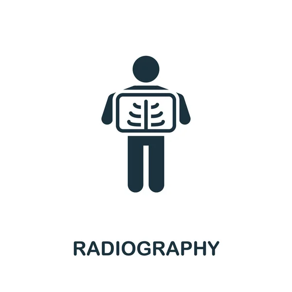 Icono de radiografía. Elemento simple de la recogida de servicios médicos. Icono de radiografía monocromática rellena para plantillas, infografías y pancartas — Archivo Imágenes Vectoriales