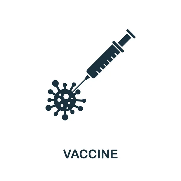 백신 아이콘. 의료 서비스 모음 집의 간단 한 요소입니다. 템플릿, 인포 그래픽, 플래카드용 모노크롬 Vaccine 아이콘을 필터링 — 스톡 벡터